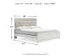 Ashley Furniture B2640B3 Altyra - King Panel Bed - White