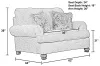 Jackson Furniture Industries 444701-2913/18-2914/48 Freemont - Chair And a Half - Pewter