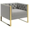 CoasterElevations 509113 Eastbrook - Velvet Upholstered Tufted Accent Chair - Gray