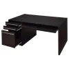 CoasterEveryday 800982 Halston - 3-Drawer Office Computer Desk - Cappuccino