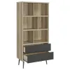 Coaster Fine Furniture 801923 Maeve - 3-Shelf Bookcase With Drawers - Distressed Pine