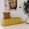 Coaster Fine Furniture 910292 Summer - Fabric Upholstered Tufted Accent Bench - Mustard Yellow
