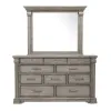 Pulaski Furniture P091-BR-K7 Pulaski Furniture P091-BR-K7 Madison Ridge - 10 Drawer Dresser And Framed Mirror - Heritage Taupe