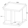 Coaster Fine Furniture 706177 Cortona - Square Engineered Wood End Side Table - Mango