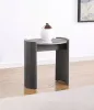 Coaster Fine Furniture 710757 Gladstone - Round Faux Marble Top End Table - Distressed Gray