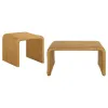 Coaster Fine Furniture 709818-S2 Cahya - 2 Piece Rattan Coffee And End Table Set - Natural