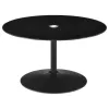 Coaster Fine Furniture 709688-S2 Ganso - 2 Piece Round Glass Top Coffee And End Table Set - Black