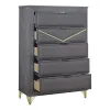 New Classic B1826-070 Symmetry - 5 Drawer Chest - Charcoal