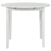 Coaster Fine Furniture 130005WHT Bucknell - 3 Piece Round Drop Leaf Dining Table Set - White