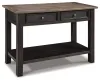 Ashley Furniture T736-4 Tyler Creek - Sofa Table - Grayish Brown / Black