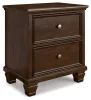 Ashley Furniture B685-92 Danabrin - Two Drawer Nightstand - Brown