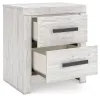 Ashley Furniture B3788-92 Cayboni - Two Drawer Night Stand - Whitewash
