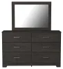 Ashley Furniture B2589/31/36/55/86 Ashley Furniture B2589/31/36/55/86 Belachime - 4 Pc. - Dresser, Mirror, Full Panel Bed - Black