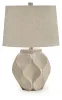 Ashley Furniture L235974 Edselham - Paper Table Lamp - Distressed Cream