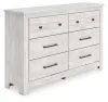 Ashley Furniture PCB1171-31 Makidern - Six Drawer Dresser - Whitewash