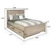 Samuel Lawrence Furniture S496-YBR-K11 River Creek - Full Panel Bed with Trundle - River Birch Brown