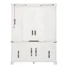 Liberty Furniture 498-ENTW-ENC Liberty Furniture 498-ENTW-ENC Morgan Creek - Entertainment Center - Antique White / Wirebrushed Tobacco Accents