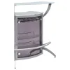 CoasterEssence 100135 Dallas - 2-Shelf Curved Freestanding Home Bar Cabinet - Silver