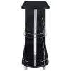 CoasterEssence 101063 Adolfo - Rectangular 2-Tier Home Bar Table - Black High Gloss
