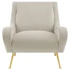 Coaster Fine Furniture 903043 Ricci - Upholstered Saddle Arm Accent Chair - Stone