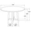CoasterEveryday 108471 Dinah - Round Solid Wood Dining Table - Walnut