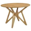 CoasterEveryday 108440 Elowen - Round Solid Wood Dining Table - Light Walnut