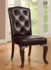 Furniture of America CM3319L-SC-2PK Bellagio - Leatherette Side Chair (Set of 2) - Brown Cherry / Brown