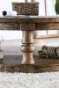 Furniture of America CM4424A-F-C Mika - Coffee Table With Cushion Top - Antique Oak