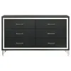 Coaster Fine Furniture 224993 Lucia - 6-Drawer Dresser Cabinet - Black