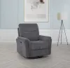 Coaster Fine Furniture 610443P Adler - Upholstered Power Swivel Glider Recliner - Charcoal Gray