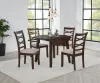Coaster Fine Furniture 150340 Barton - 5 Piece Round Wood Dining Table Set - Dark Brown
