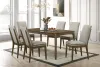 New Classic 40-7185BN-D6C New Classic 40-7185BN-D6C Maggie - Dining Table With 6 Natural Chairs - Dark Brown