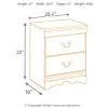 Ashley Furniture B128-92 Huey Vineyard - Two Drawer Night Stand - Black