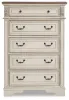Ashley Furniture B743-46 Realyn - Five Drawer Chest - White / Brown / Beige