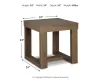 Ashley Furniture T471-2 Cariton - Square End Table - Gray