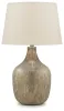 Ashley Furniture L430664 Mari - Glass Table Lamp  - Gray / Gold Finish