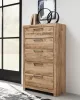 Ashley Furniture B1050/31/36/46/58/56S/95/60/B100-14 Ashley Furniture B1050/31/36/46/58/56S/95/60/B100-14 Hyanna - 8 Pc. - Dresser, Mirror, Chest, King Panel Bed with 4 Storage Drawers - Tan