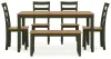 Ashley Furniture D401-325 Ashley Furniture D401-325 Gesthaven - Dining Room Table Set (Set of 6) - Natural / Green