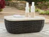 Ashley Furniture P711-701 Kimora - Rectangular Cocktail Table - Beige / Dark Brown