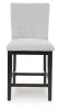 Ashley Furniture D618-124 Neymorton - Upholstered Barstool (Set of 2) - Dark Grayish Brown