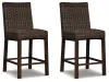 Ashley Furniture P750-130 Paradise Trail - Barstool (Set of 2) - Medium Brown