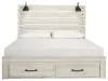 Ashley Furniture B192B31 Ashley Furniture B192B31 Cambeck - King Panel Bed With 2 Storage Drawers - Whitewash