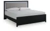 Ashley Furniture PCB1115B8 Ashley Furniture PCB1115B8 Maeling - King Upholstered Panel Bed - Black