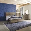 Liberty Furniture 384-BR-QPBDMC Liberty Furniture 384-BR-QPBDMC Ridgecrest - 4 Piece Bedroom Set (Queen Panel Bed, Dresser & Mirror, Chest) - Cobblestone