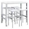 CoasterEveryday 182525 Natividad - 5 Piece Pub Height Bar Table Set - White High Gloss