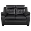 CoasterEveryday 506552 Finley - Upholstered Padded Arm Tufted Loveseat - Black