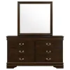 CoasterEveryday 202413M Louis Philippe - 6-Drawer Dresser With Mirror - Cappuccino