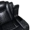 New Classic U1769V-25P2-BLK New Classic U1769V-25P2-BLK Orion II - Console Loveseat With Power Headrest & Footrest - Black