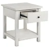 Coaster Fine Furniture 710557 Payne - 1-Drawer Wood End Table With Shelf - White