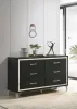 Coaster Fine Furniture 224993 Lucia - 6-Drawer Dresser Cabinet - Black